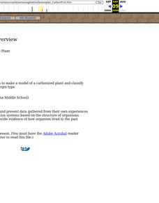 "Fossil" of a Carbonized Plant Lesson Plan "Fossil" of a Carbonized Plant Lesson Plan