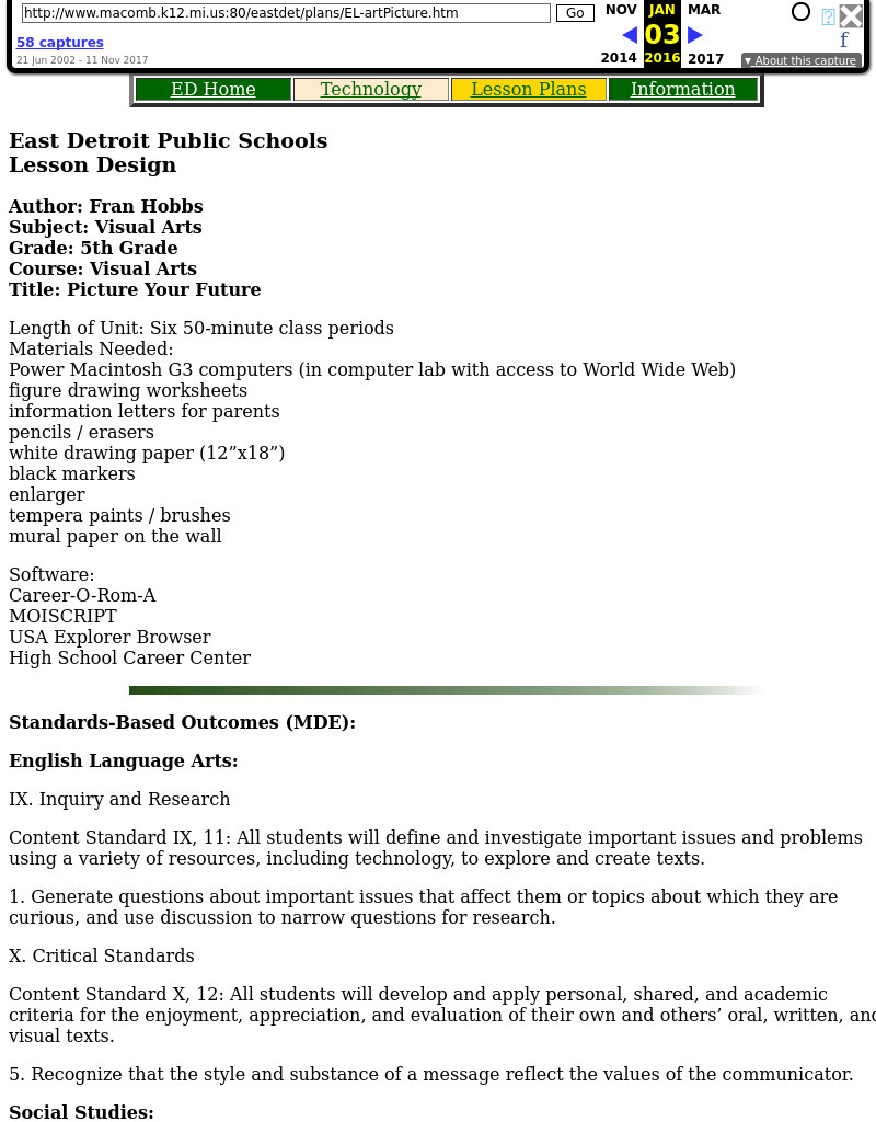 Picture Your Future Lesson Plan Picture Your Future Lesson Plan