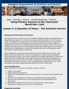 A Question of Honor - The Selective Service Lesson Plan A Question of Honor - The Selective Service Lesson Plan