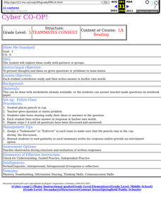 Cyber CO-OP! Lesson Plan Cyber CO-OP! Lesson Plan
