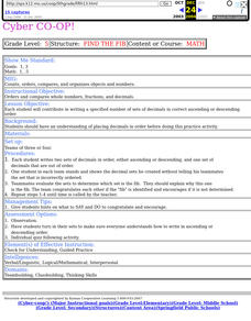 Find The Fib - Decimals Lesson Plan Find The Fib - Decimals Lesson Plan