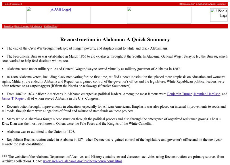 Alabama.gov: Reconstruction Website Alabama.gov: Reconstruction Website