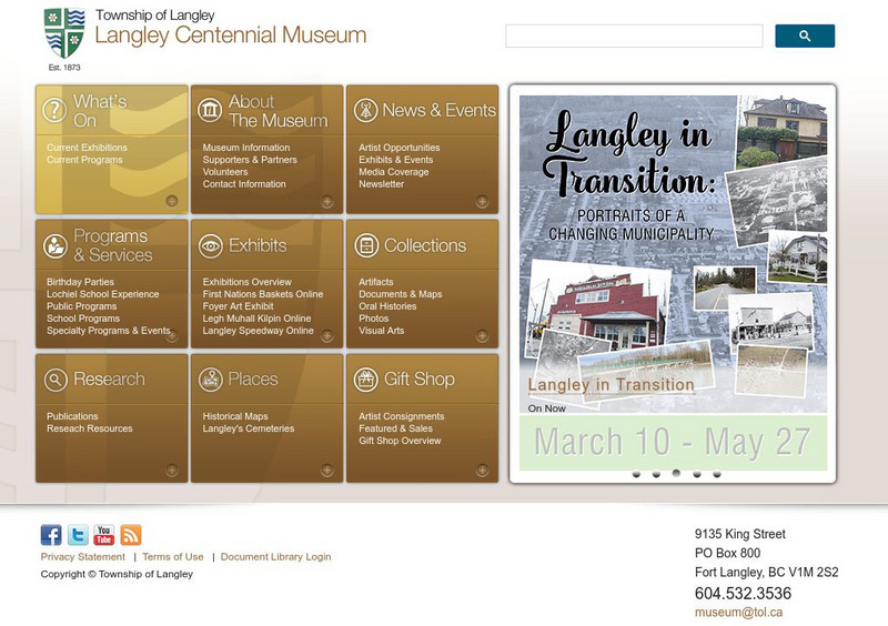 Langley Centennial Museum Website Langley Centennial Museum Website