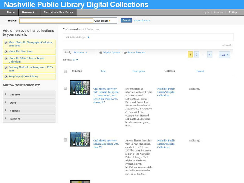 Nashville Public Library Digital Collections: Civil Rights Primary Nashville Public Library Digital Collections: Civil Rights Primary