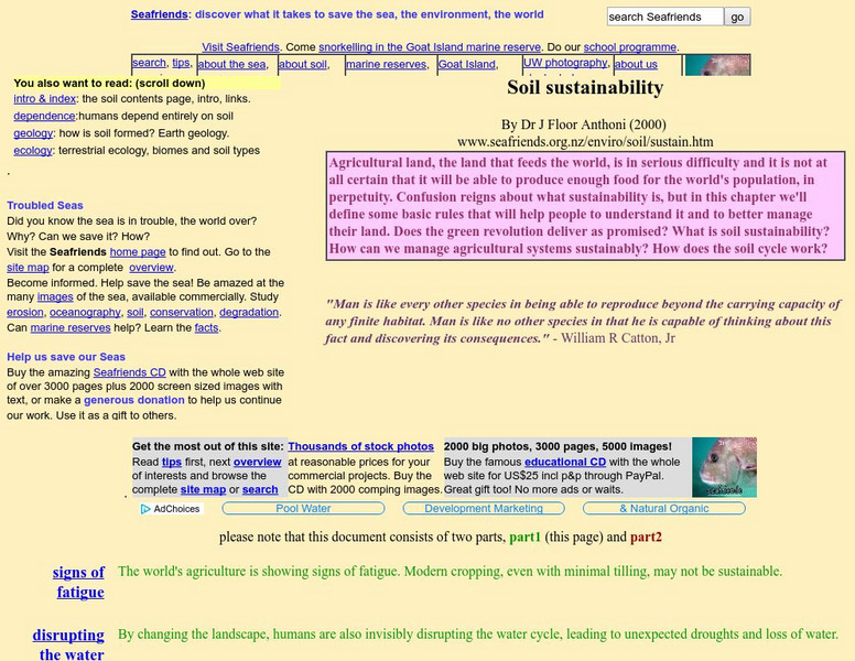 Seafriends: Soil Sustainability Article Seafriends: Soil Sustainability Article