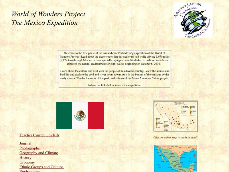 Adventure Learning Foundation: The Mexico Expedition Website Adventure Learning Foundation: The Mexico Expedition Website