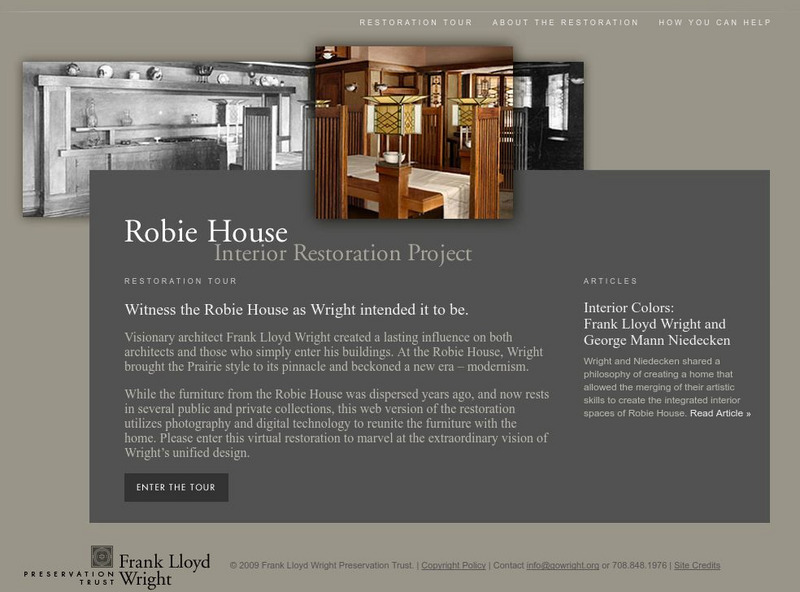 Frank Lloyd Wright Preservation Trust: Robie House Interior Restoration Project Website