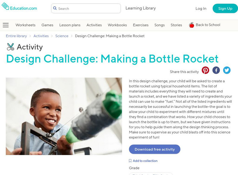 Education.com: Design Challenge: Making a Bottle Rocket Activity Education.com: Design Challenge: Making a Bottle Rocket Activity
