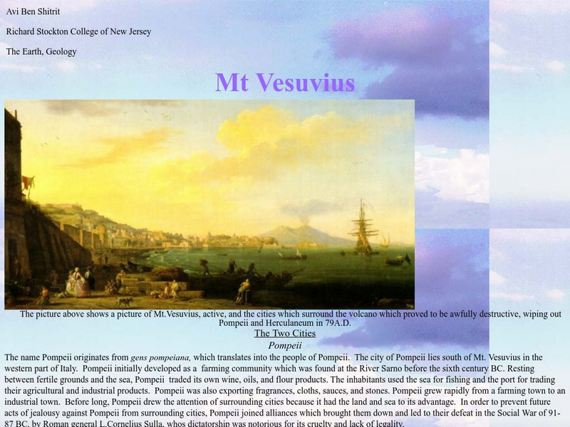 College of New Jersey: Mt. Vesuvius Handout College of New Jersey: Mt. Vesuvius Handout