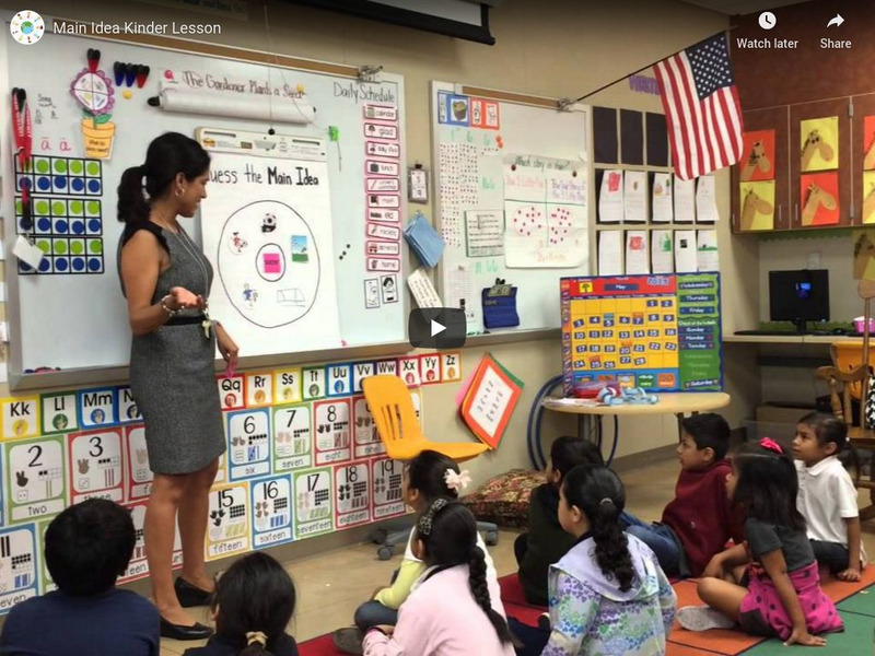 Main Idea Kinder Lesson Instructional Video Main Idea Kinder Lesson Instructional Video
