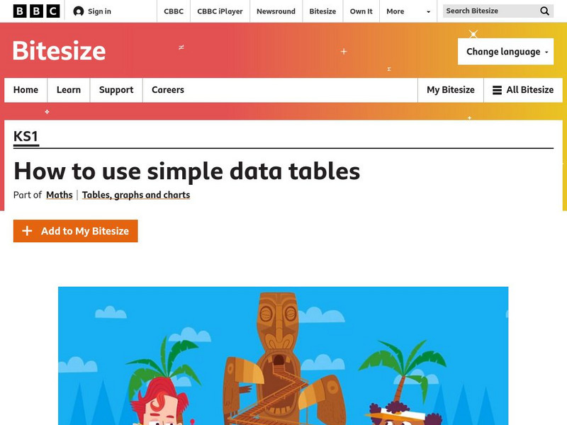 Bbc: Ks1 Bitesize: How to Use Simple Data Tables Activity Bbc: Ks1 Bitesize: How to Use Simple Data Tables Activity