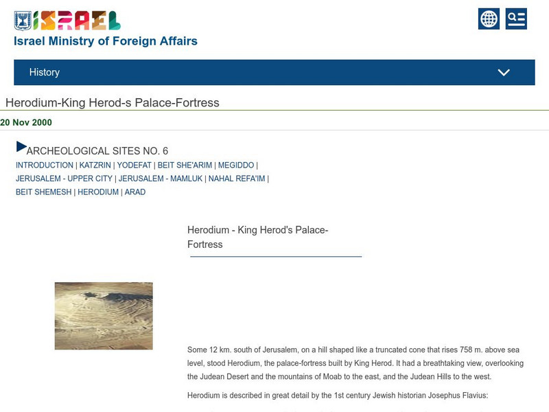 Imfa: The Palace Fortress of King Herod Website