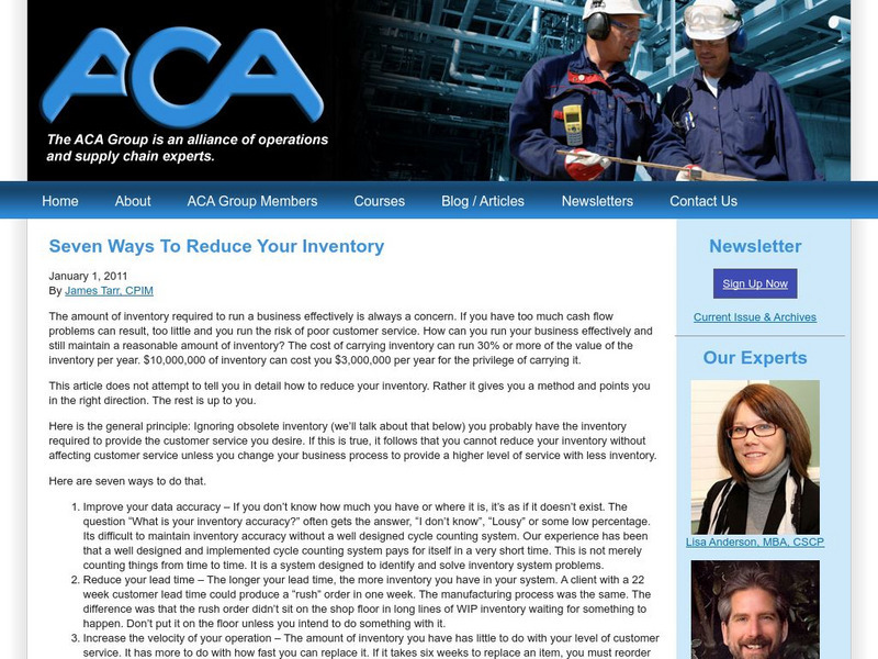 Seven Ways to Reduce Your Inventory Website Seven Ways to Reduce Your Inventory Website