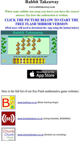 Rabbit Takeaway the Game That Helps You Learn How to Subtract (Take Away) Interactive