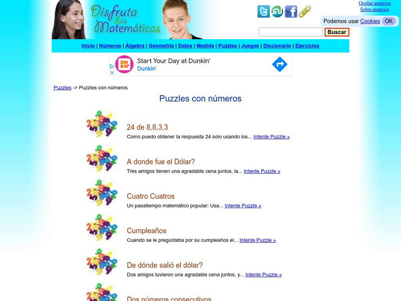 Disfruta Las Matematicas: Puzzles Con Numeros Activity Disfruta Las Matematicas: Puzzles Con Numeros Activity