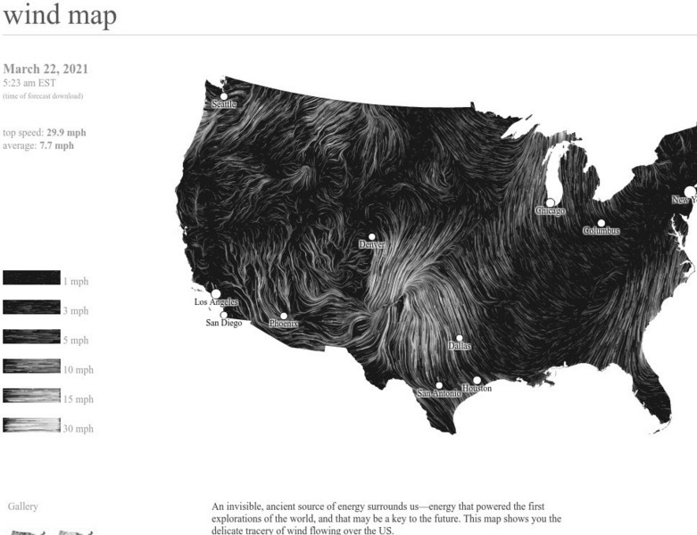 Wind Map Graphic Wind Map Graphic