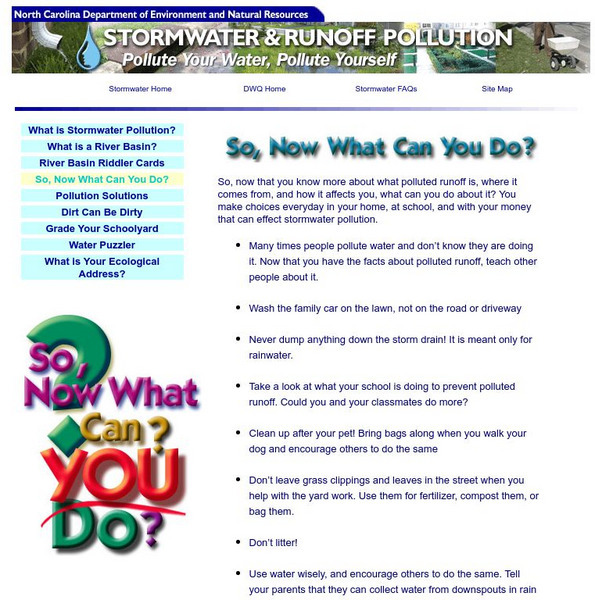 Nc Department of Energy and Natural Resources: So, Now What Can You Do? Handout Nc Department of Energy and Natural Resources: So, Now What Can You Do? Handout