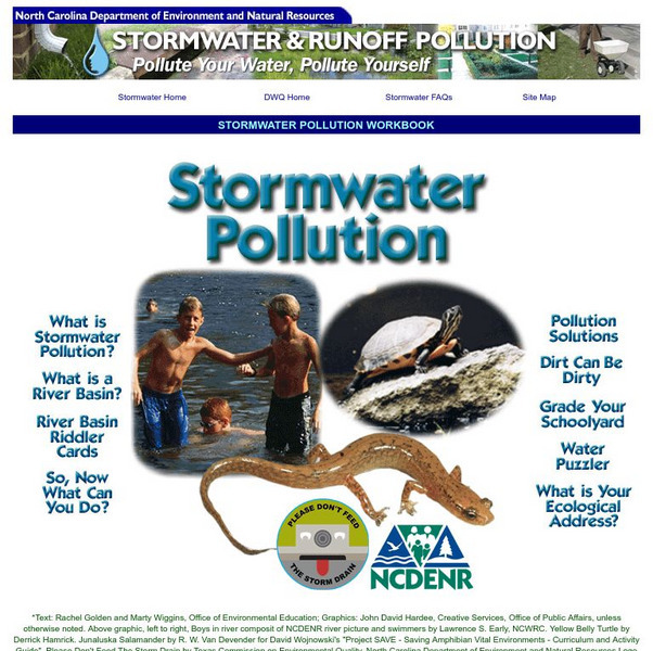 North Carolina Department of Energy and Natural Resources: Stormwater Pollution Website North Carolina Department of Energy and Natural Resources: Stormwater Pollution Website