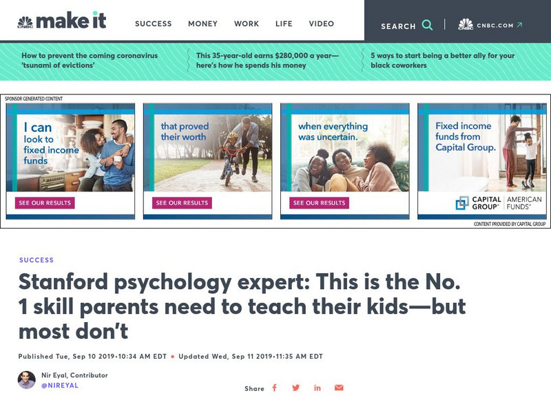 Stanford Psychology Expert: The No. 1 Skill Parents Need to Teach Their Kids Article Stanford Psychology Expert: The No. 1 Skill Parents Need to Teach Their Kids Article