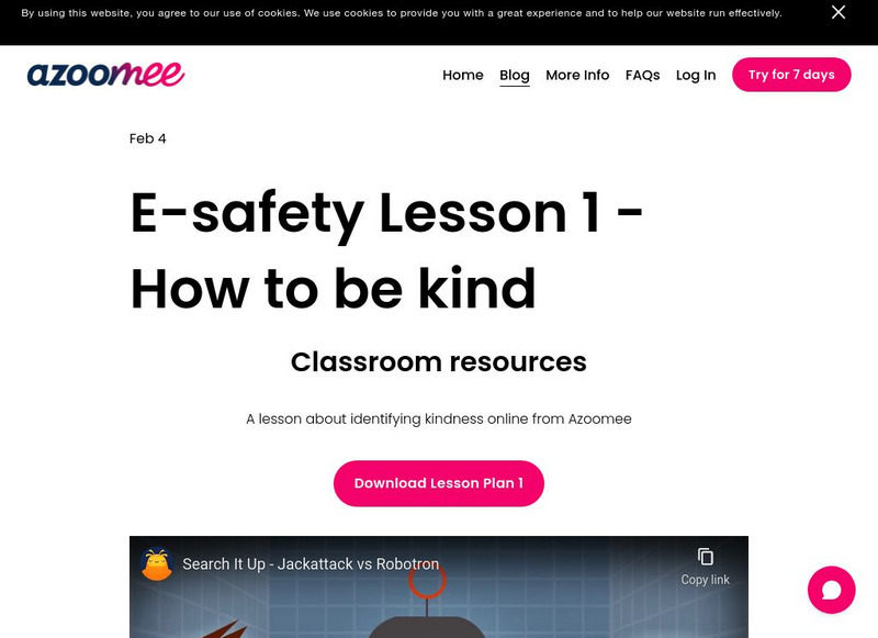Azoomee: E Safety Lesson 1: How to Be Kind Lesson Plan Azoomee: E Safety Lesson 1: How to Be Kind Lesson Plan
