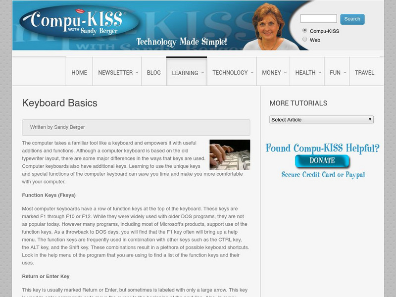 Compu Kiss: Keyboard Basics Website Compu Kiss: Keyboard Basics Website