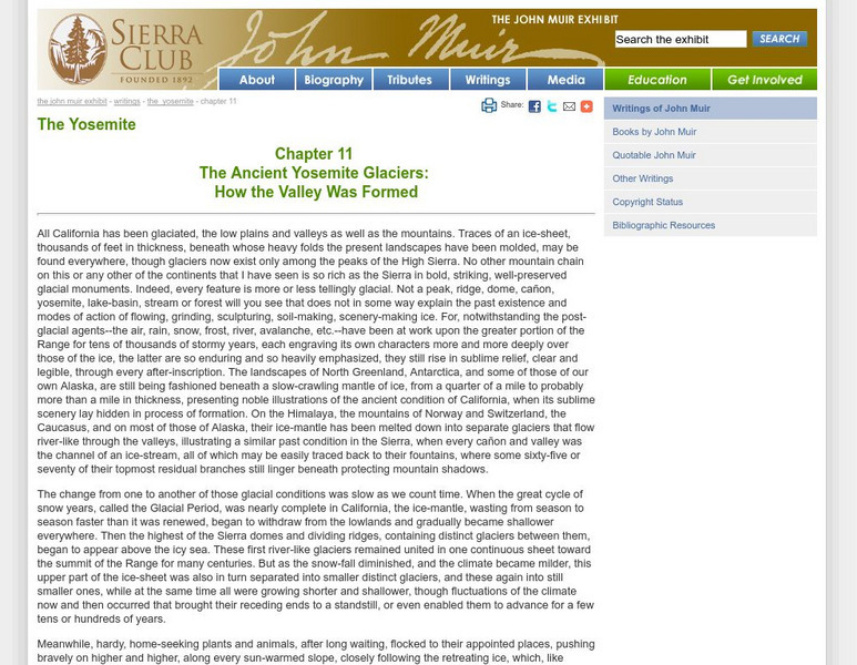 Sierra Club: How Yosemite Was Formed Primary Sierra Club: How Yosemite Was Formed Primary