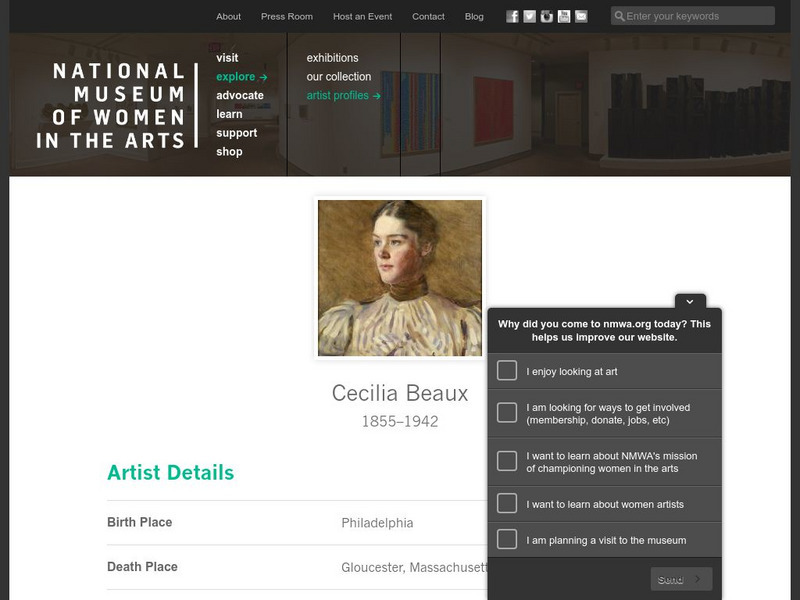 National Museum of Women in the Arts: Cecilia Beaux Article