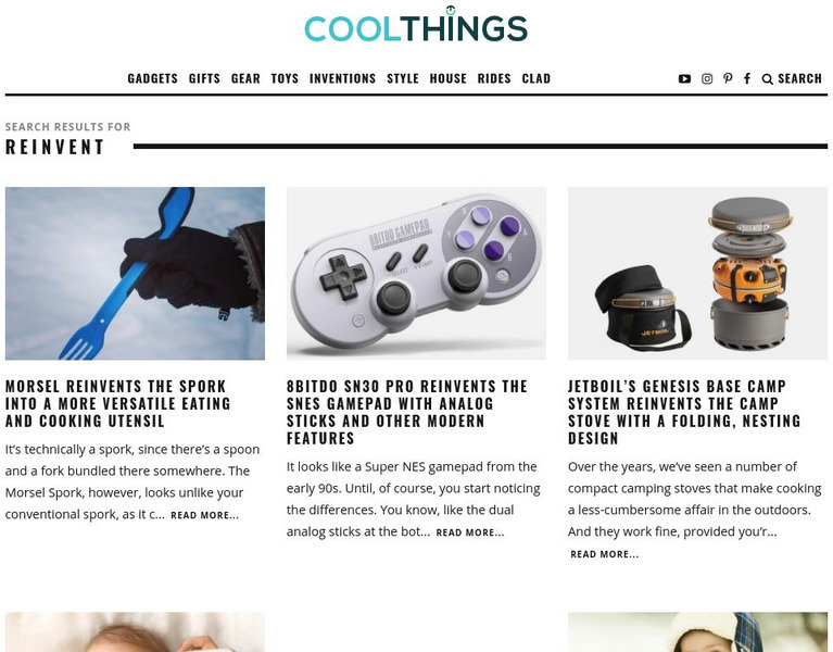 Cool Things: Reinvented Products Website Cool Things: Reinvented Products Website