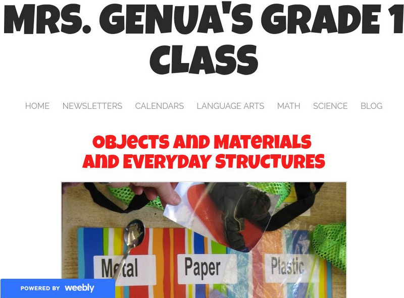 Objects and Materials and Everyday Structures Lesson Plan