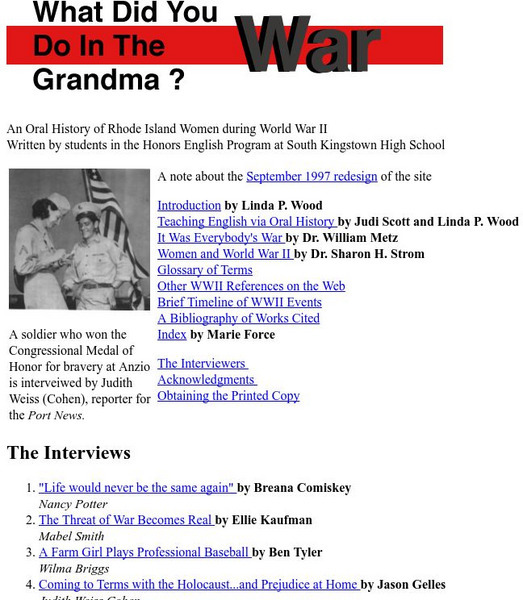 What Did You Do in the War Grandma? Primary What Did You Do in the War Grandma? Primary