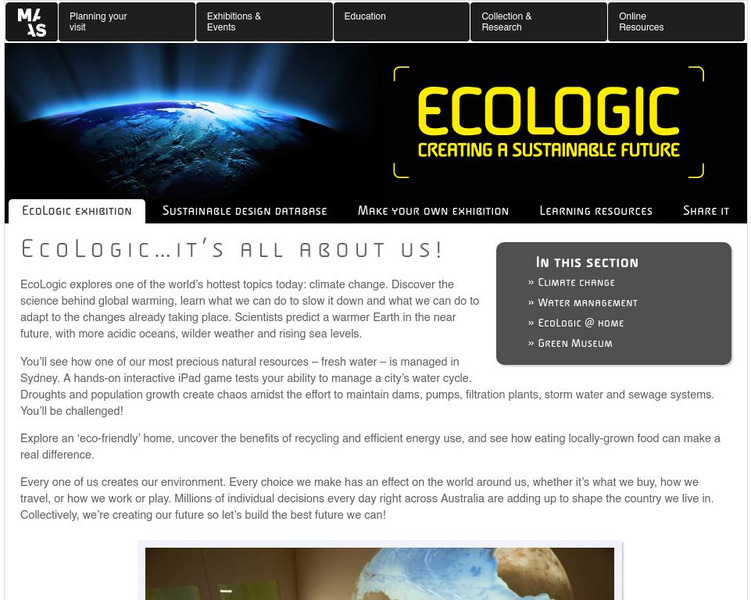 Powerhouse Museum: Eco Logic: Creating a Sustainable Future for Australia Website Powerhouse Museum: Eco Logic: Creating a Sustainable Future for Australia Website