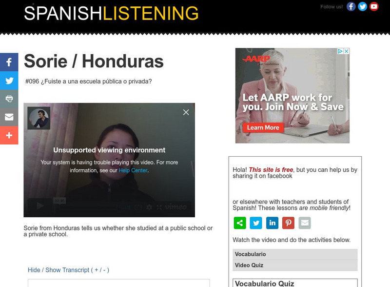 Spanishlistening: School Activity Spanishlistening: School Activity