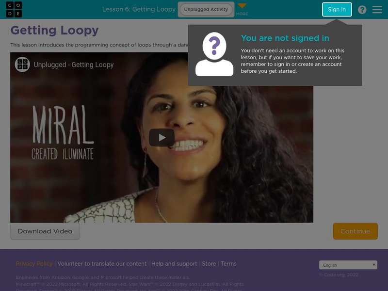 Code Studio: Unplugged: Getting Loopy Instructional Video