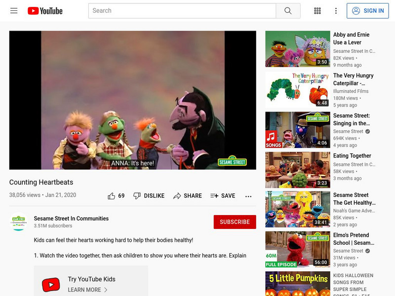 Sesame Street: Counting Heartbeats Instructional Video Sesame Street: Counting Heartbeats Instructional Video