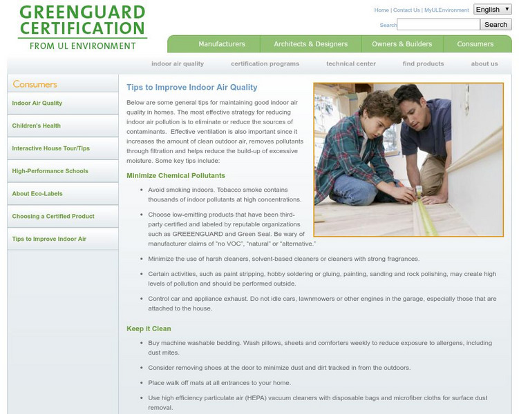 Greenguard: Tips to Improve Indoor Air Quality Article Greenguard: Tips to Improve Indoor Air Quality Article