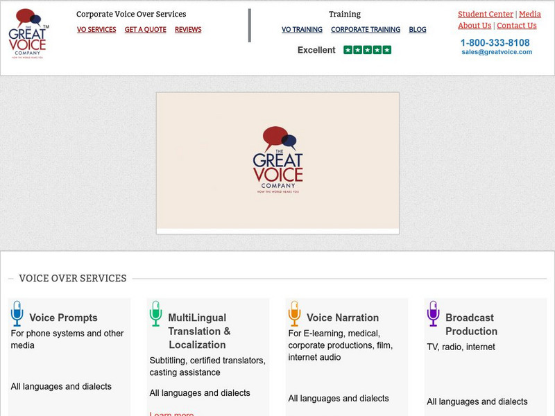 Great voice.com Website Great voice.com Website