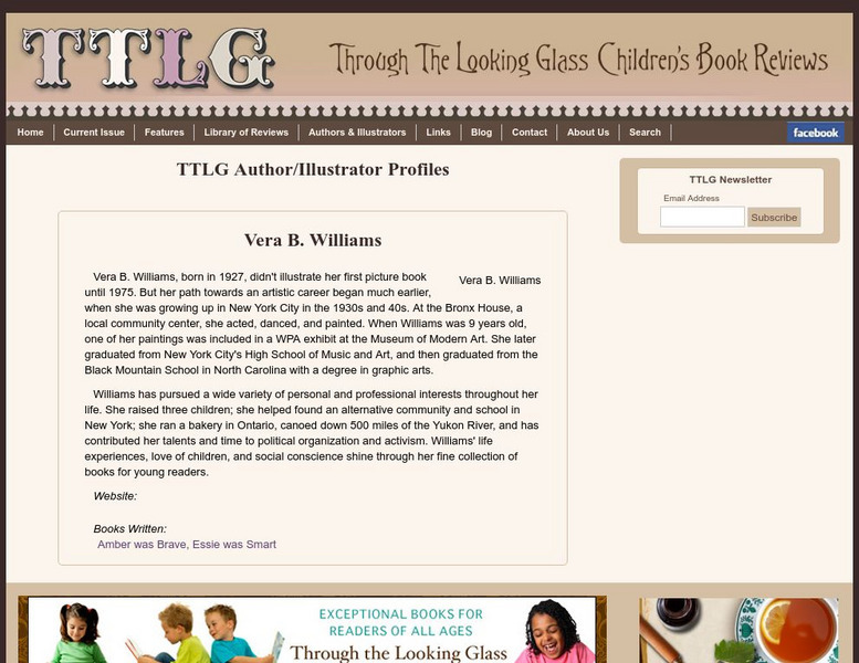 Looking Glass Review: Author/illustrator Profiles: Vera B. Williams Website Looking Glass Review: Author/illustrator Profiles: Vera B. Williams Website