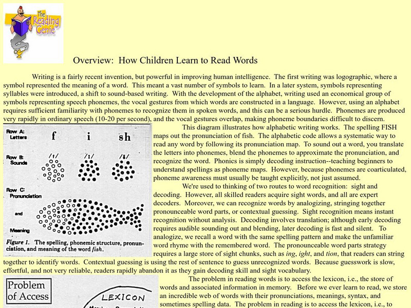 Auburn University: How Children Learn to Read Words Professional Doc Auburn University: How Children Learn to Read Words Professional Doc