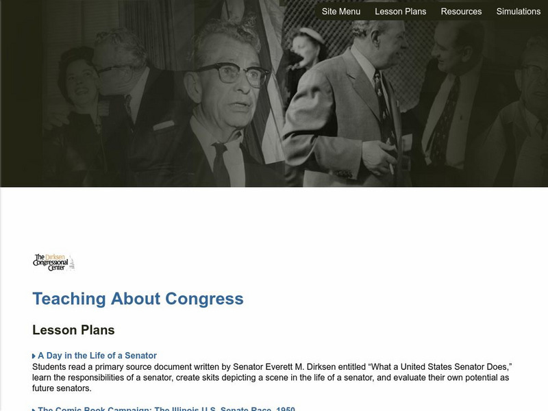 Dirksen Center: Teaching About Congress Lesson Plan