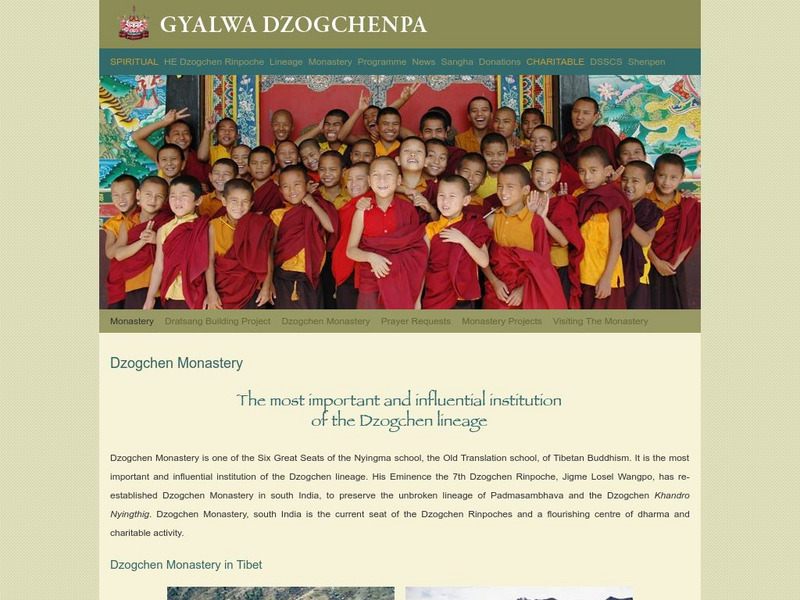 Dzogchen Monastery Website Dzogchen Monastery Website