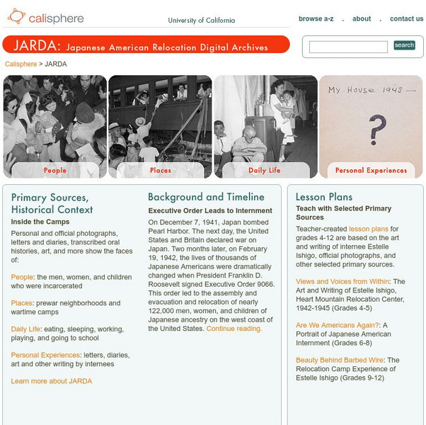 University of California: Jarda: Japanese American Relocation Digital Archives Website University of California: Jarda: Japanese American Relocation Digital Archives Website