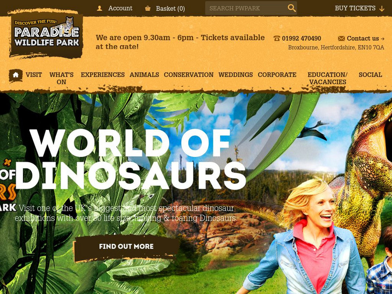 Paradise Wildlife Park, England Website