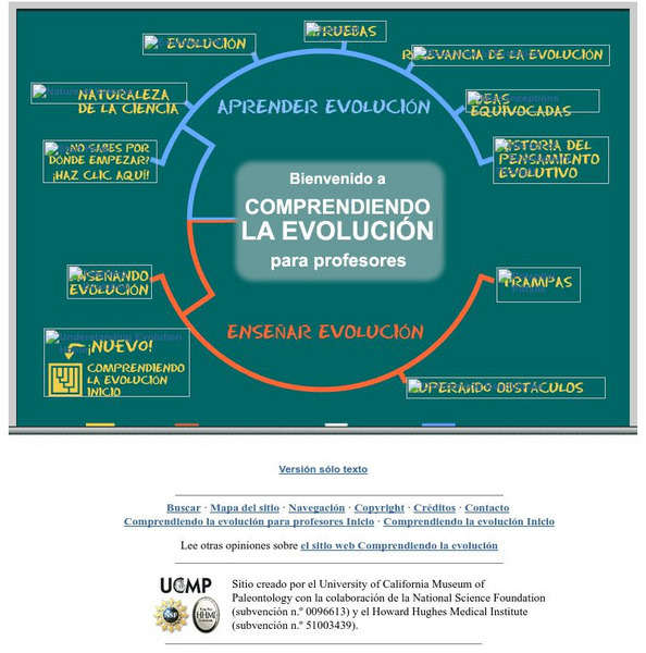 Ucmp: Comprendiendo La Evolucion Para Profesores Handout