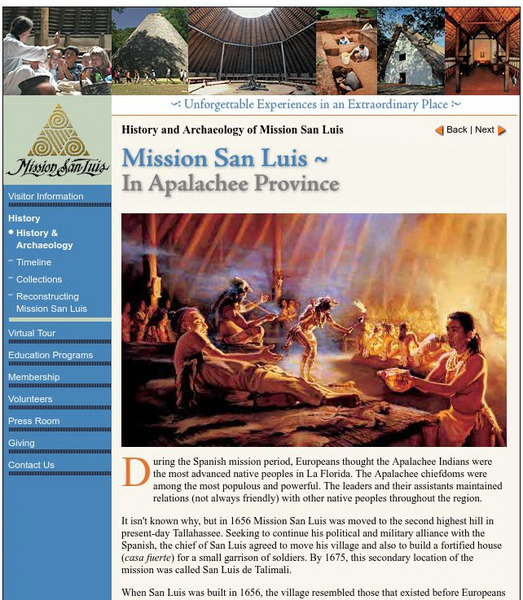 Mission San Luis: Apalachee Province Website Mission San Luis: Apalachee Province Website