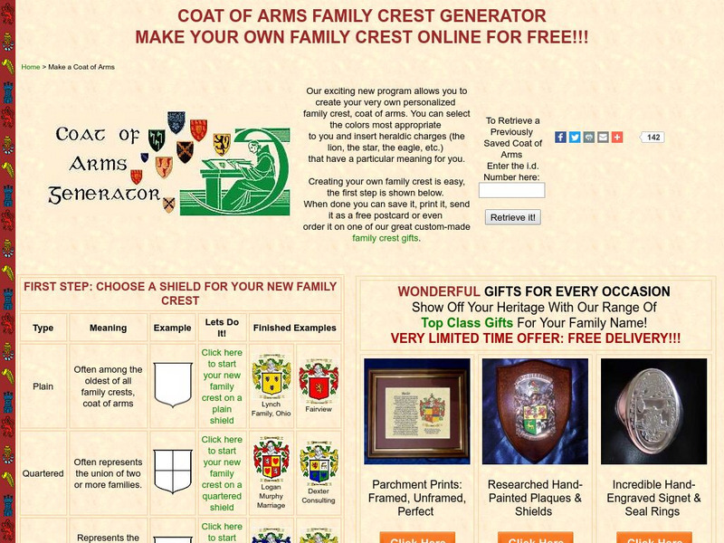 All Family Crests: Make a Coat of Arms Activity