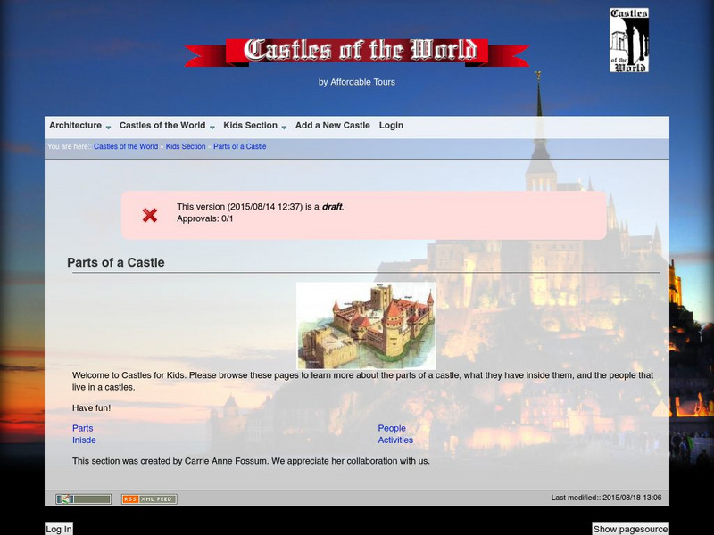 Castles for Kids: Homepage Website Castles for Kids: Homepage Website