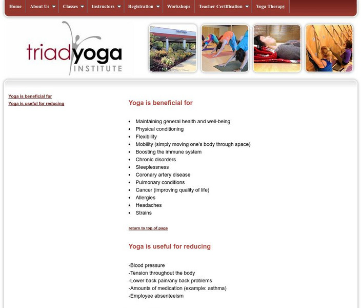 Benefits of Yoga Website Benefits of Yoga Website