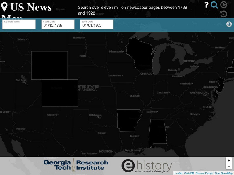 Georgia Tech Research Institute: Chronicling America: Us News Map Graphic Georgia Tech Research Institute: Chronicling America: Us News Map Graphic