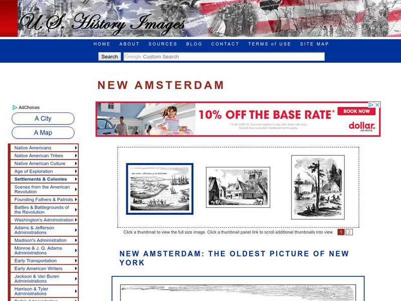 U.s. History Images: New Amsterdam Graphic