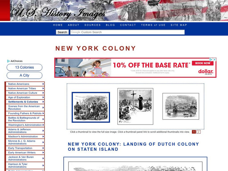 U.s. History Images: New York Colony Graphic